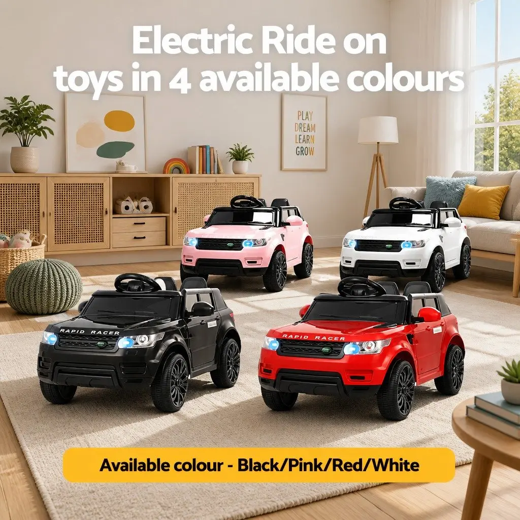 Kids Electric Ride On Car Remote Control 12V White