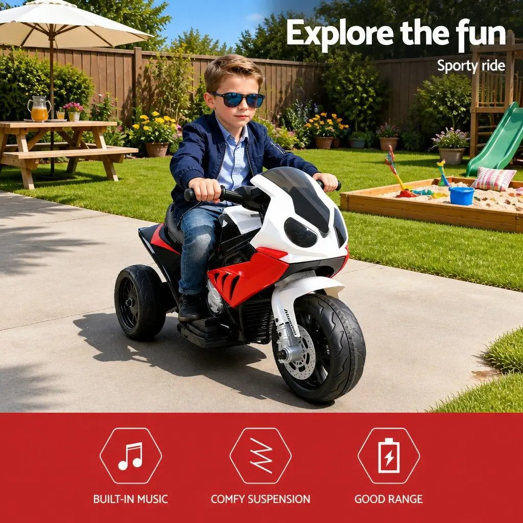 Kids Electric Ride On Motorcycle Bike 6V Battery Powered Toy Motorbike Red