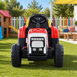 Fun Kids Electric Ride On Tractor for Young Adventurers - Red