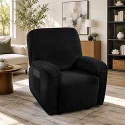 1-Seater Recliner Cover - Convenient Velvet Protection