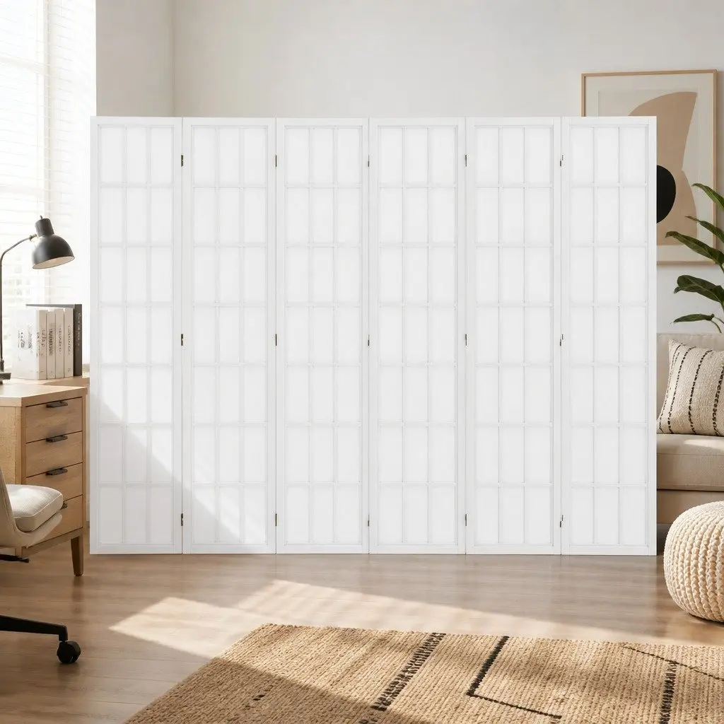 6 Panel Room Divider Freestanding Folding Screen 170cm