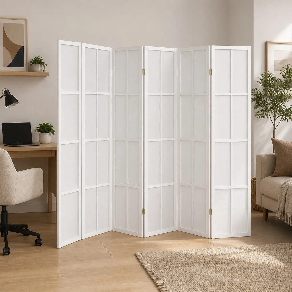 6 Panel Room Divider Freestanding Folding Screen 170cm