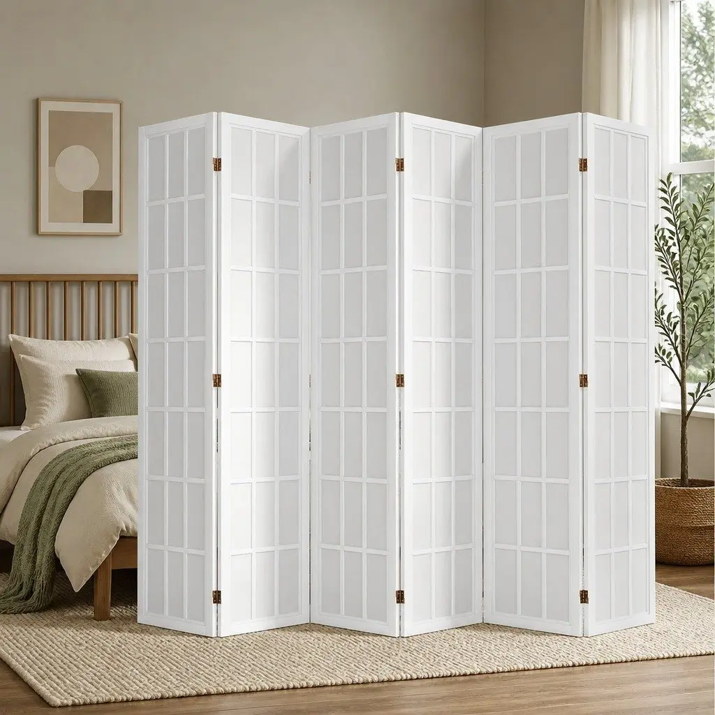6 Panel Room Divider Freestanding Folding Screen 170cm