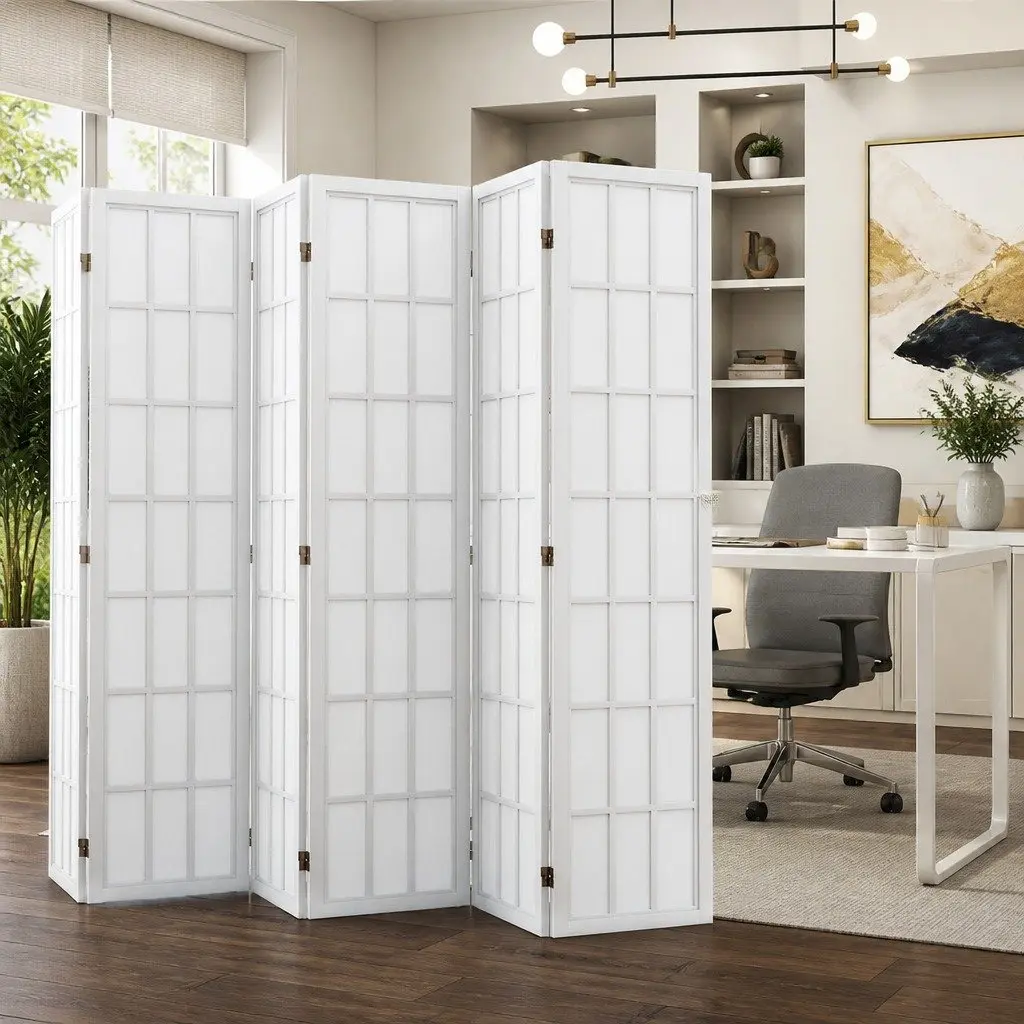 6 Panel Room Divider Freestanding Folding Screen 170cm