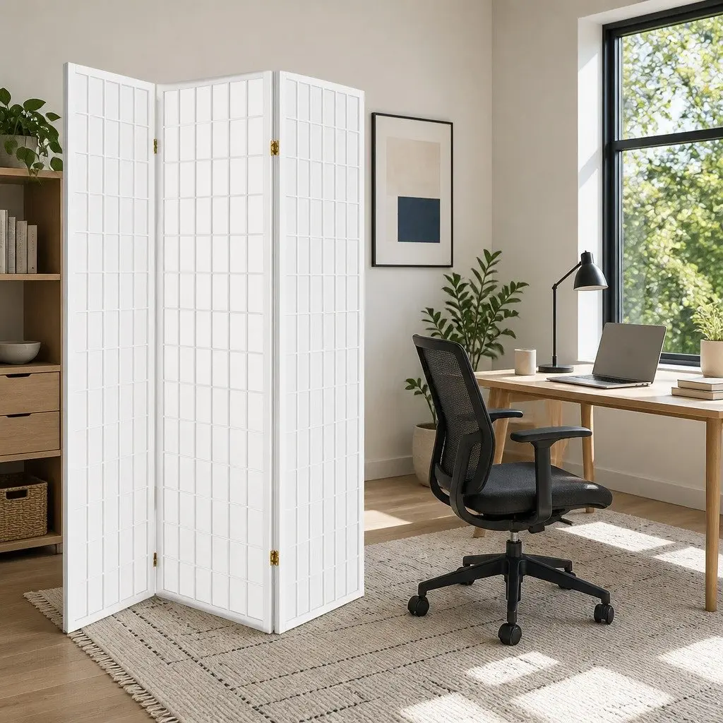 3-Panel Room Divider for Added Privacy