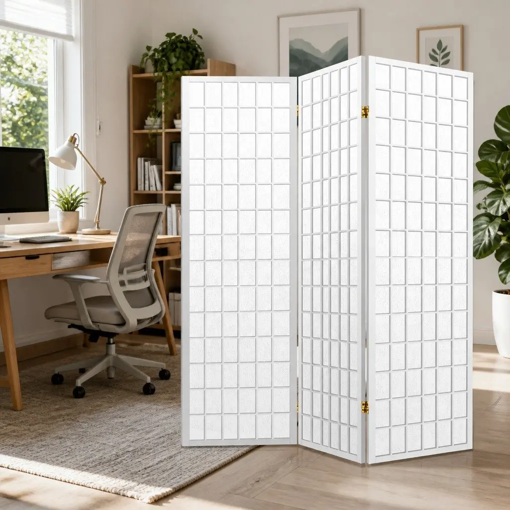 3-Panel Room Divider for Added Privacy