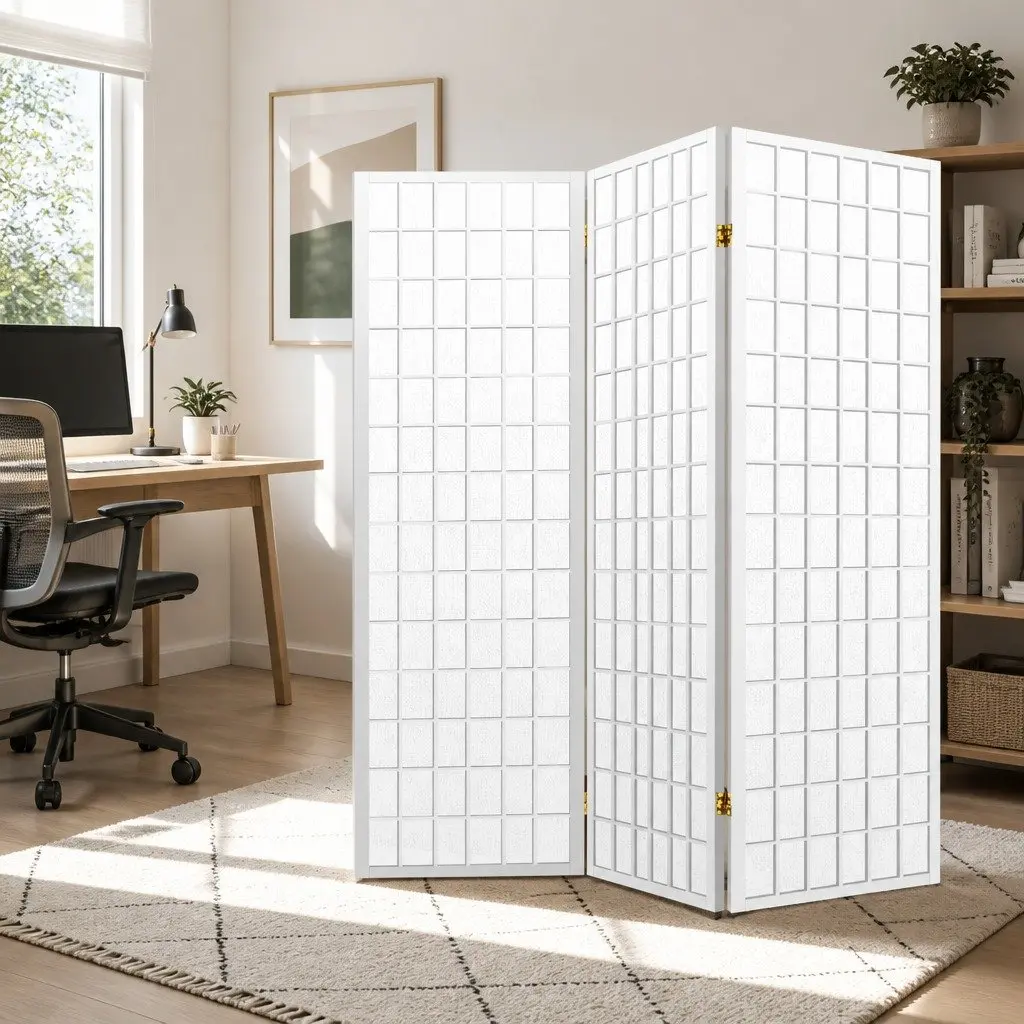 3-Panel Room Divider for Added Privacy