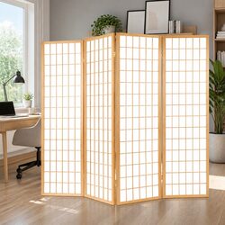 6 Panel Room Divider Screen Folding Partition Privacy Wall Natural 261x179cm