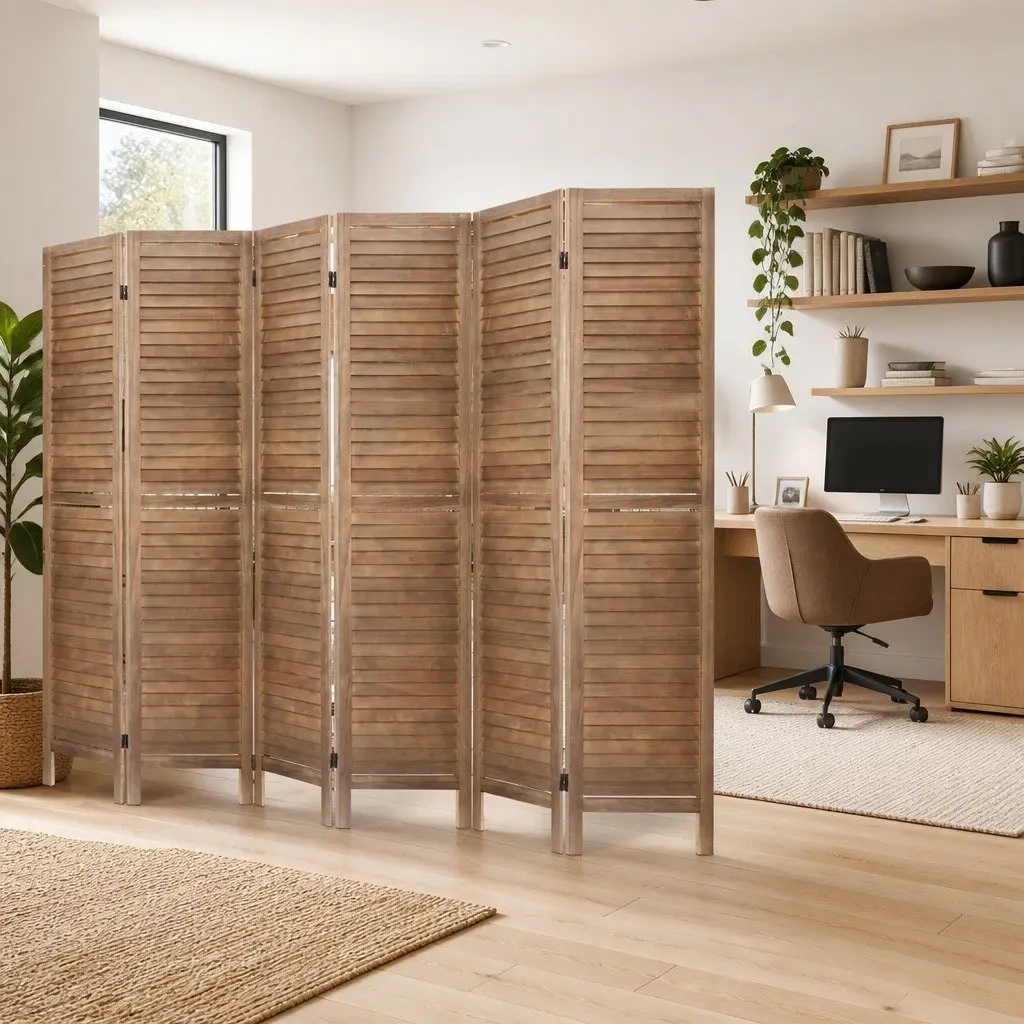 8-Panel Room Divider for Privacy