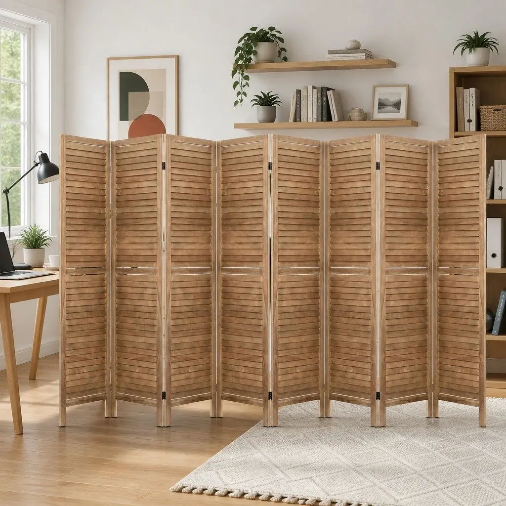 8-Panel Room Divider for Privacy