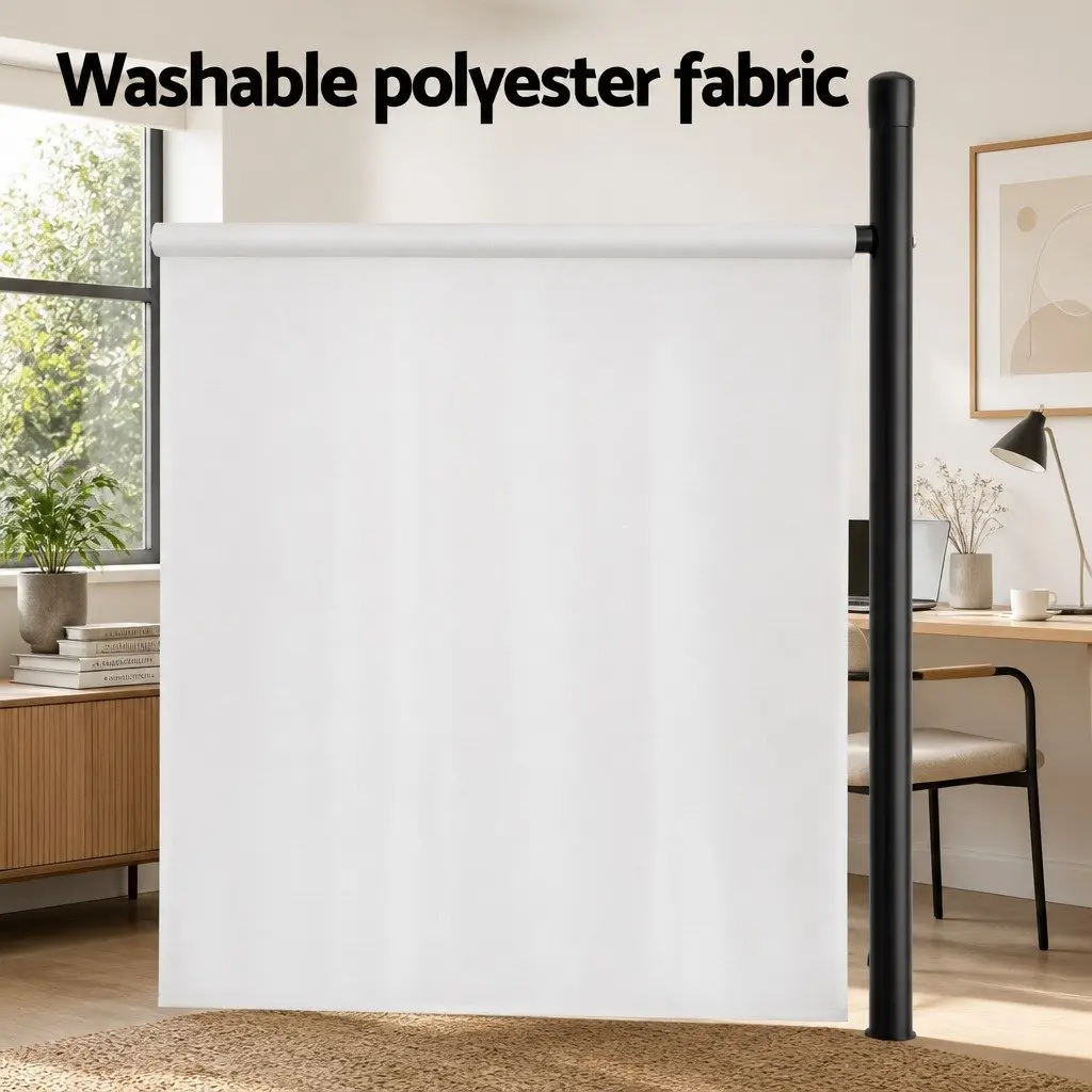 3 Panel Room Divider Screen 260x180cm Fabric Privacy Folding Portable White