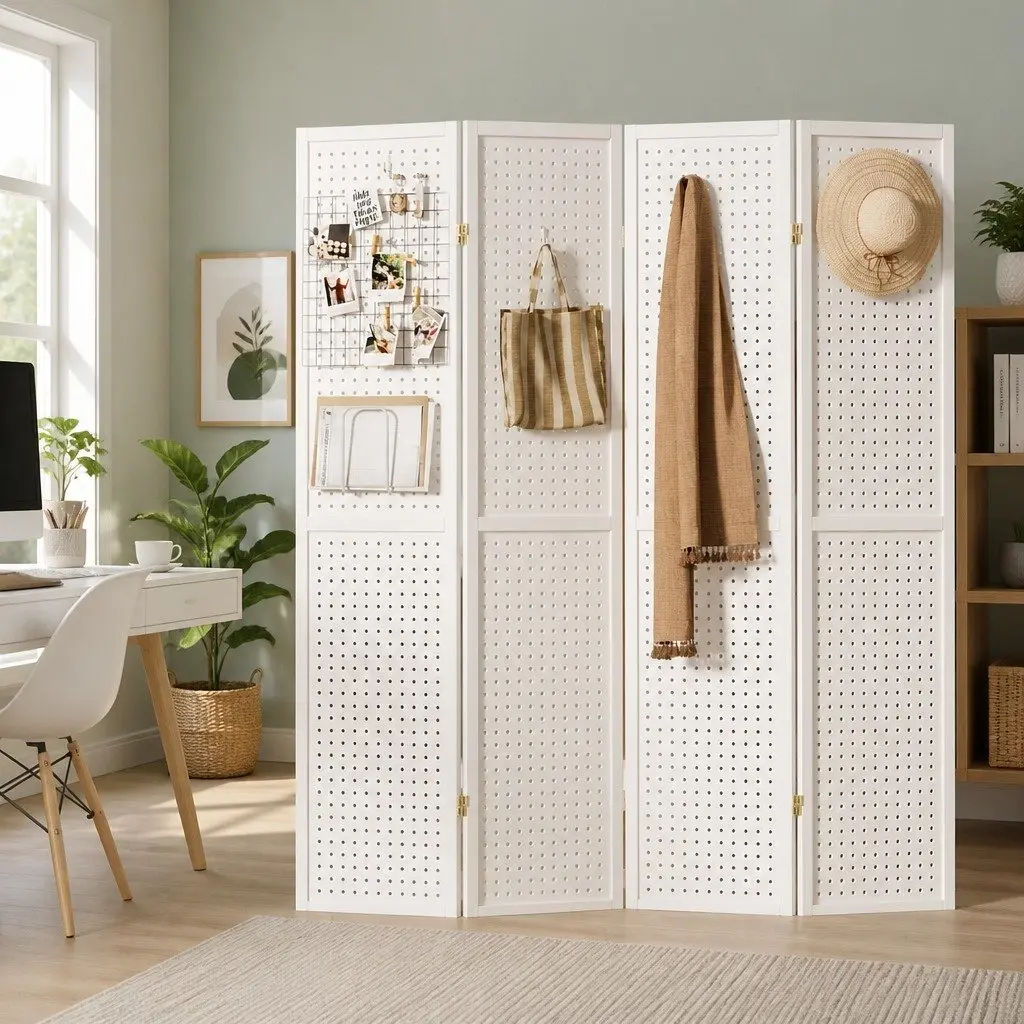 4 Panel Room Divider Screen