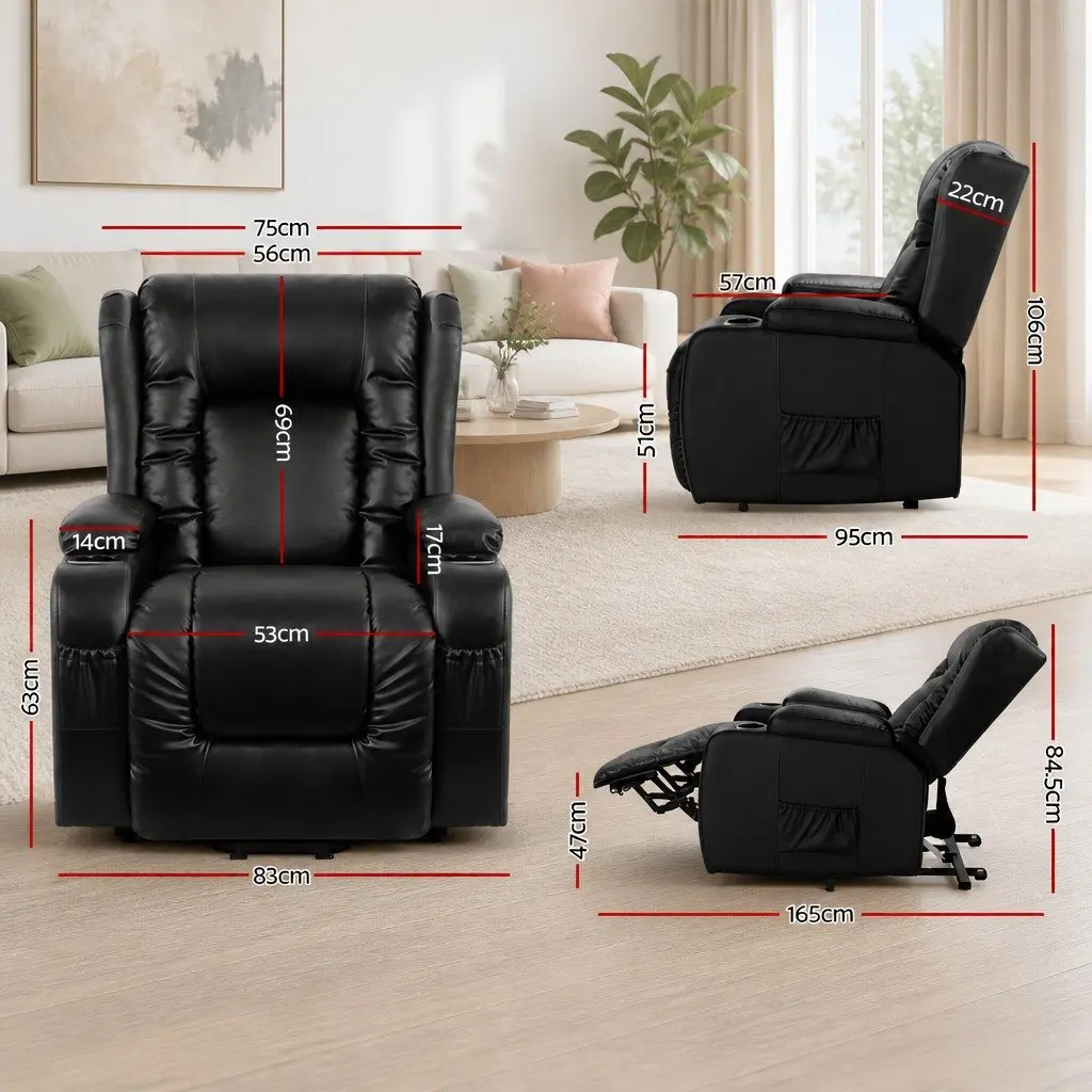 Adjustable Heated Massage Recliner