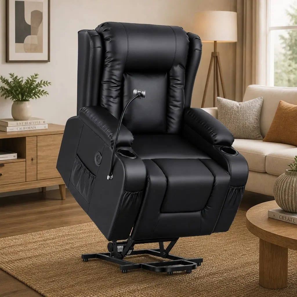 Power Lift Recliner Chair Electric Massage Heat Elderly Living Room Armchair USB