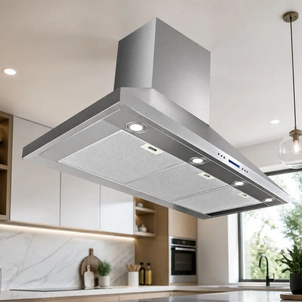 1500mm Wall Mount Range Hood Commercial Kitchen Extractor Silver 3000m3/hr