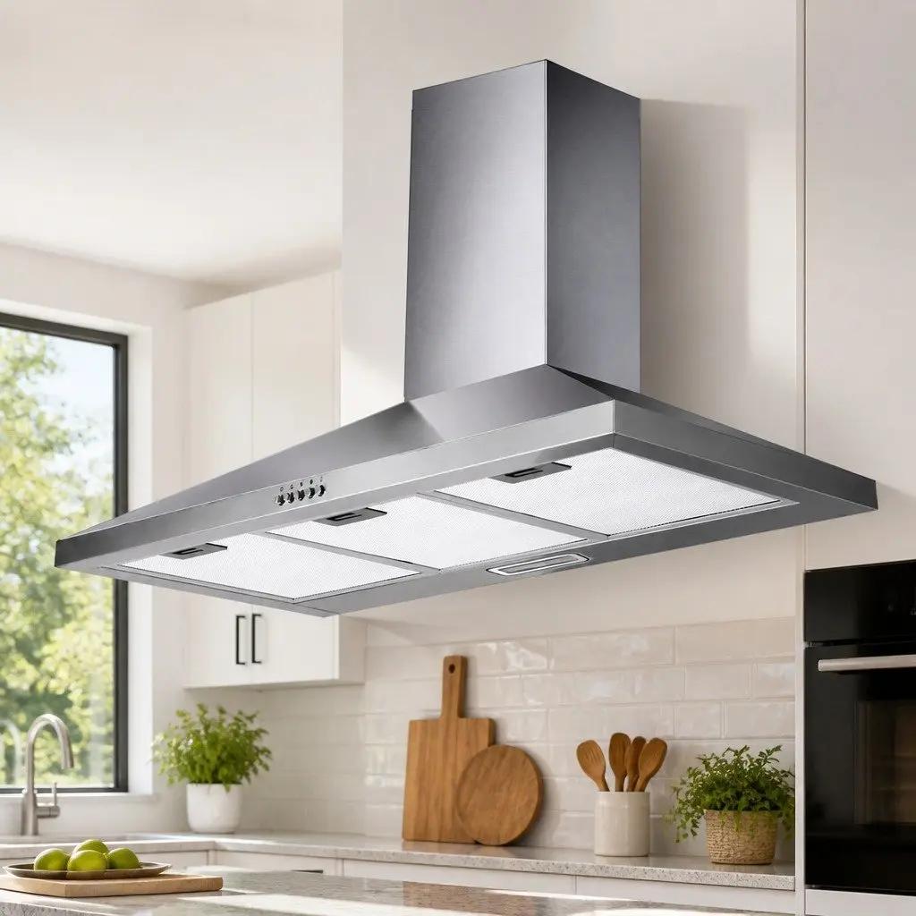900mm Stainless Steel Range Hood 90cm Wall Mounted Kitchen Cooktop Extractor Fan