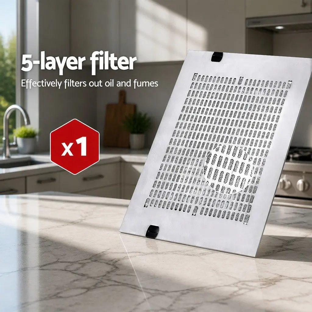600mm Stainless Steel Range Hood 60cm Kitchen Rangehood Ducted Recirculated