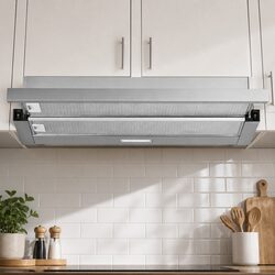 900mm Slide Out Range Hood 90cm Stainless Steel Kitchen Exhaust Ducted