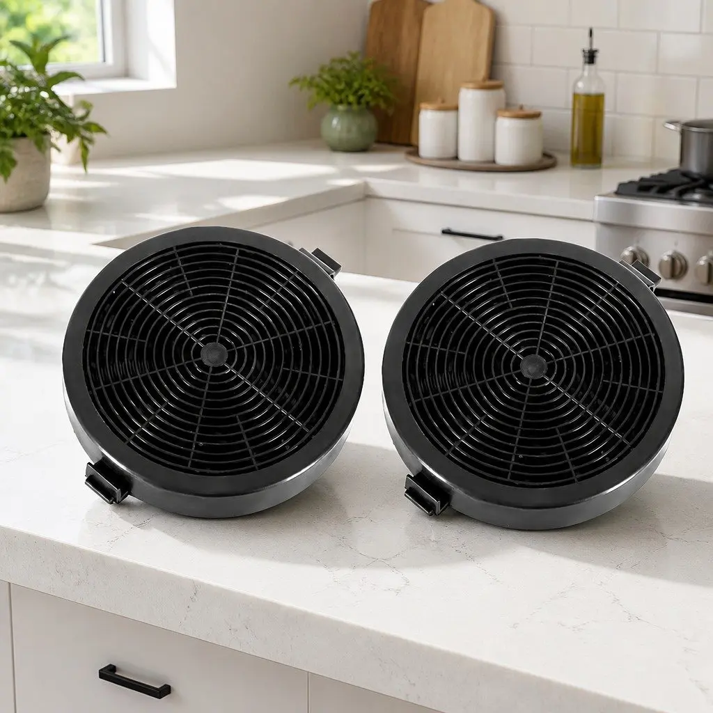 Range Hood Carbon Charcoal Filters 11cm Replacement Ductless Kitchen 2 Pack