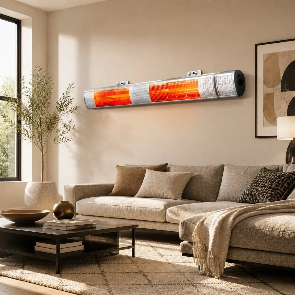 Electric Strip Heater Infrared Radiant Heating System 3000W Wall Mount Remote
