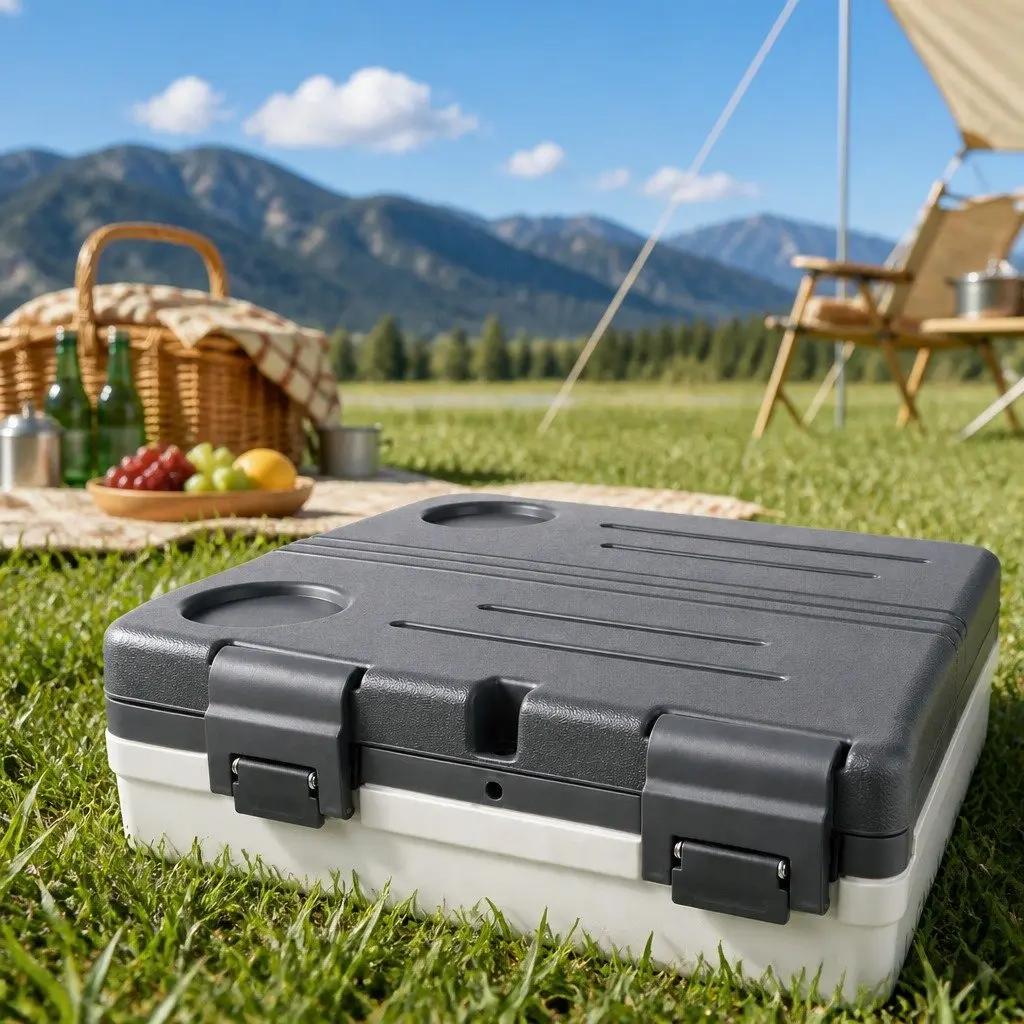 22L Portable Cooler Box Insulated Ice Chest Camping Hiking Outdoor Food Storage