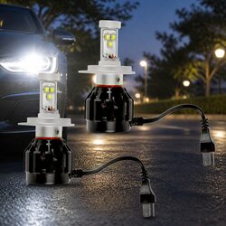 H4 LED Car Headlight Bulbs 160W 2500LM 6000K High Low Beam Plug Play