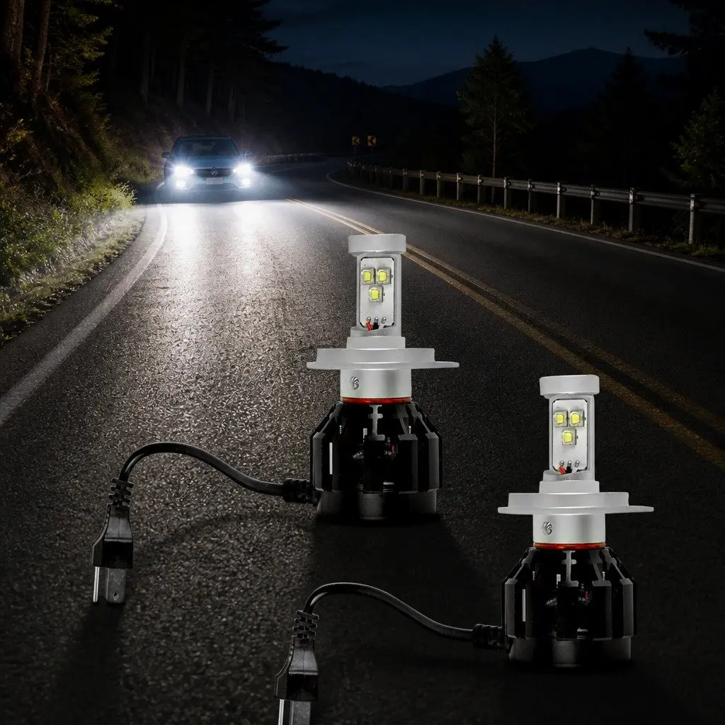 H4 LED Car Headlight Bulbs High Low Beam 2500LM 6000K 160W