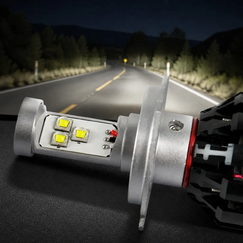 H4 LED Car Headlight Bulbs High Low Beam 2500LM 6000K 160W
