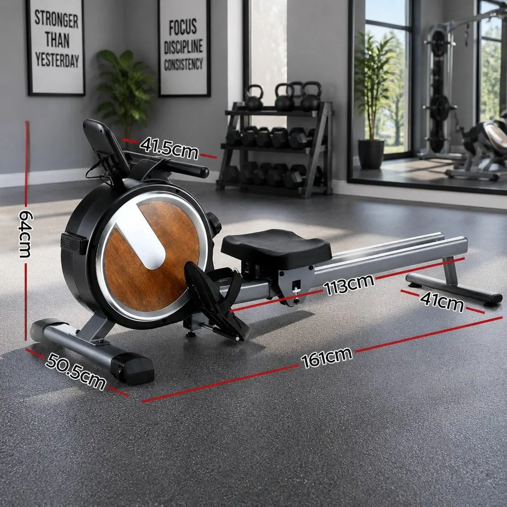 Magnetic Rowing Machine 16 Level Resistance Foldable Home Cardio Fitness Workout