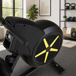 Rowing Machine Air Rower with 8 Resistance Levels LCD Display Home Gym Cardio