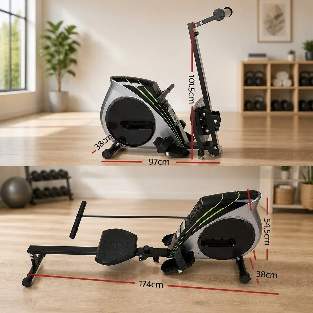 Rowing Machine Home Cardio Exercise Equipment Foldable Elastic Rope Resistance
