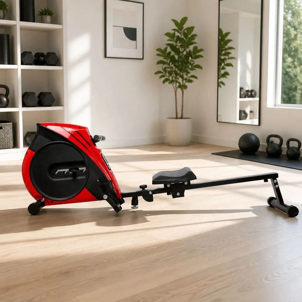 Rowing Machine Elastic Rope Resistance Quiet Adjustable Home Fitness 174 x 38 x 54.5cm