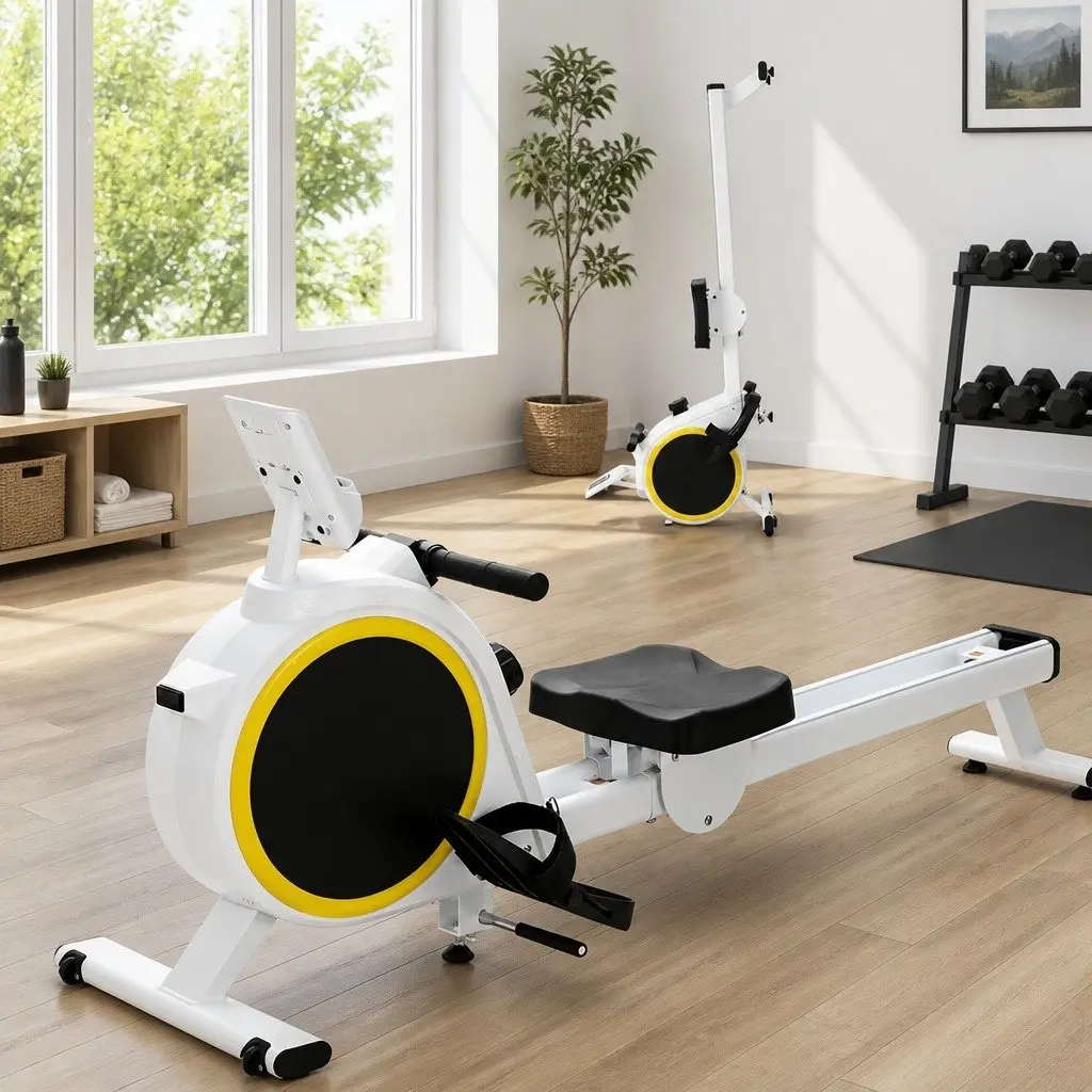 Rowing Machine Magnetic Brake System 16 Resistance Levels Heavy-Duty 3kg Flywheel