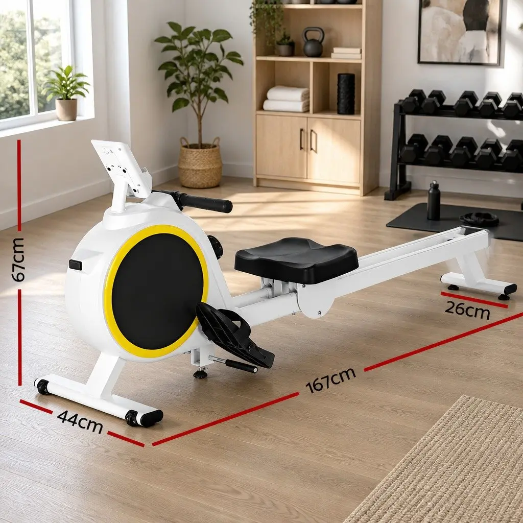 Rowing Machine Magnetic Brake System 16 Resistance Levels Heavy-Duty 3kg Flywheel