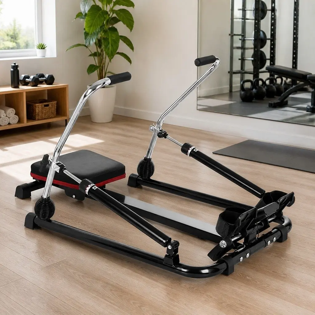 Rowing Machine 12 Levels Hydraulic Rower Home Gym Cardio Fitness Exercise