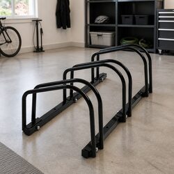 3 Bike Floor Parking Rack Stand Upright Storage for Standard Wheel All-Weather