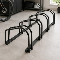 4 Bike Stand Floor Parking Rack Upright Storage for Standard Wheels Garage