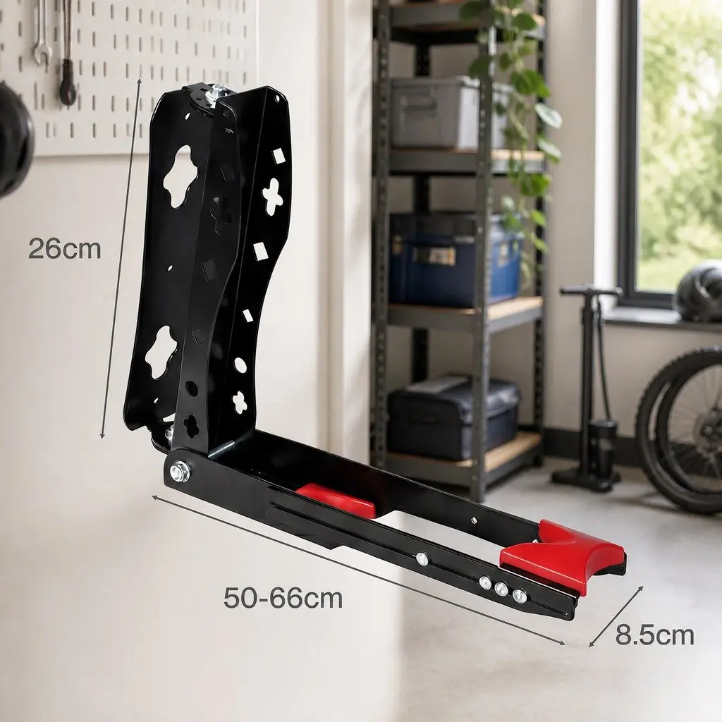Bicycle Wall Mount Foldable Adjustable Swivel Bike Storage Rack 30kg Max