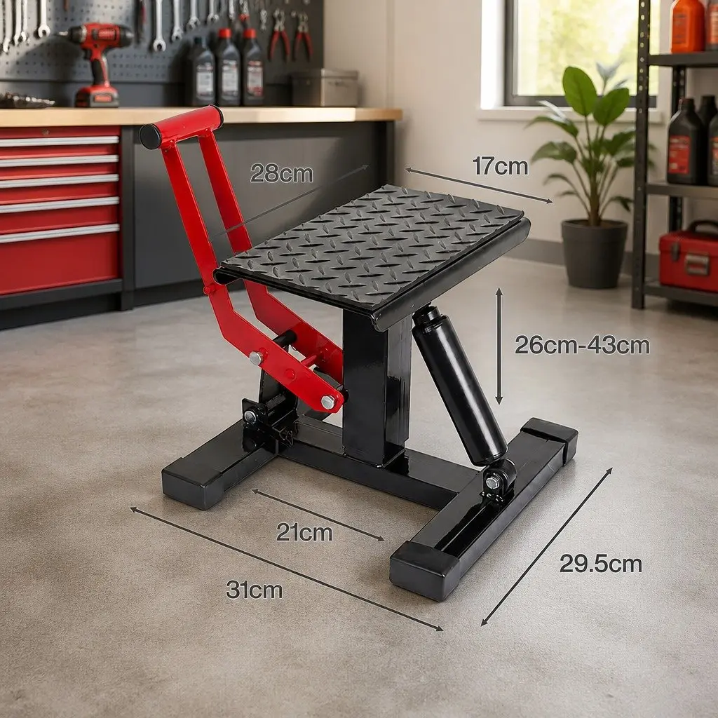 Dirt Bike Lift Stand Hydraulic 400kg 360° Rotating Platform