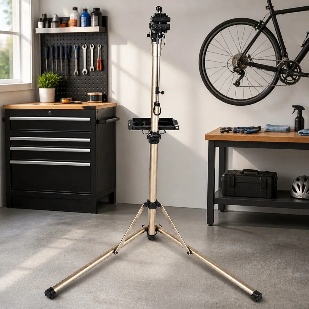 Bicycle Repair Stand Adjustable Foldable Maintenance Holder 360° Rotating Clamp