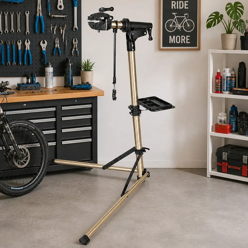 Bicycle Repair Stand Adjustable Foldable Maintenance Holder 360° Rotating Clamp