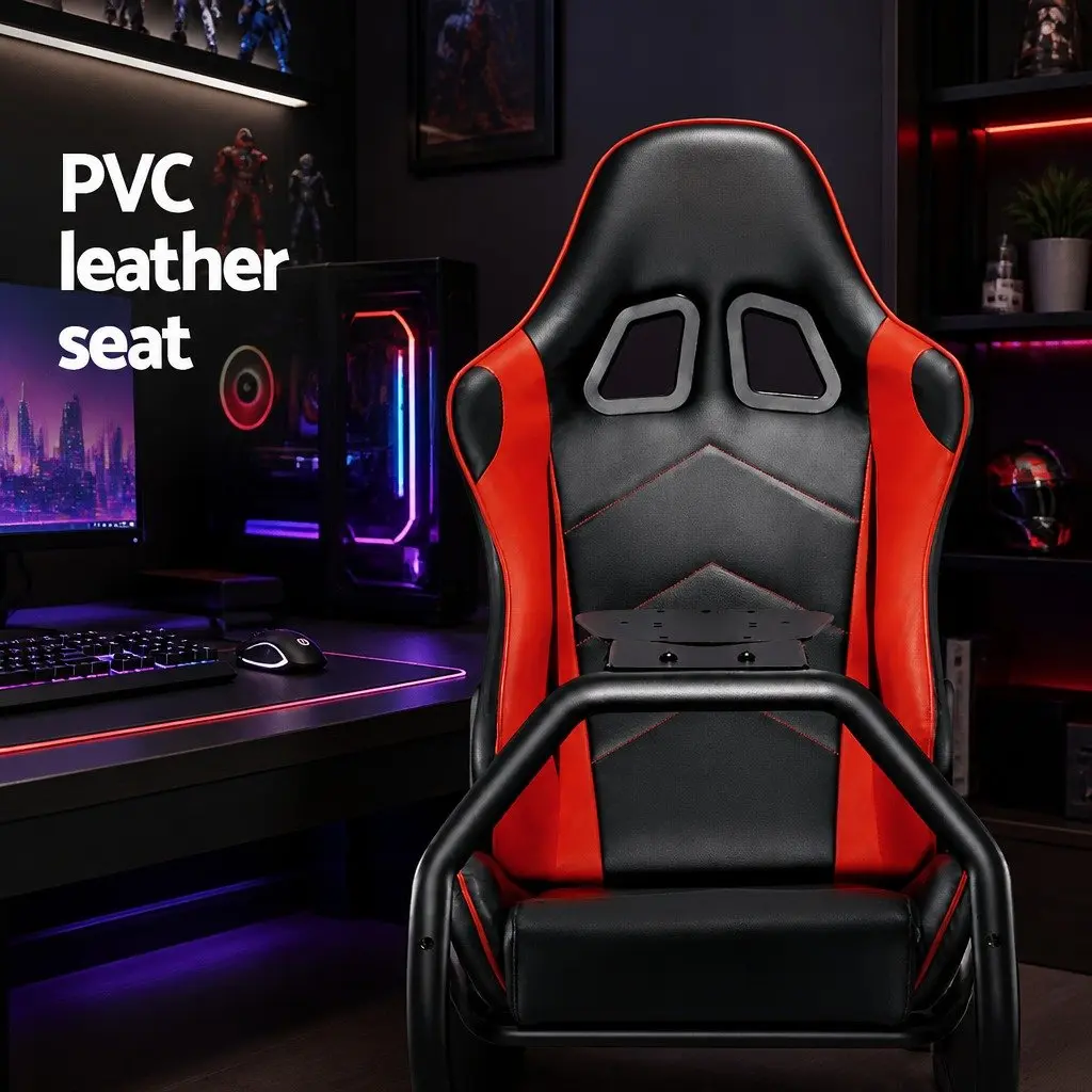Racing Simulator Cockpit Gaming Chair Adjustable Steering Wheel Pedal Mount