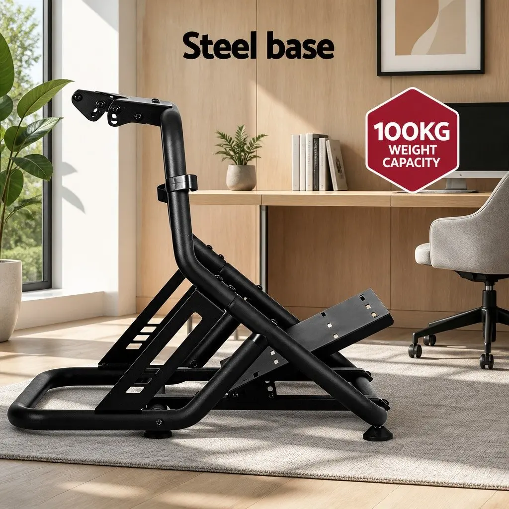 Racing Simulator Cockpit Gaming Chair Adjustable Backrest Steel Frame