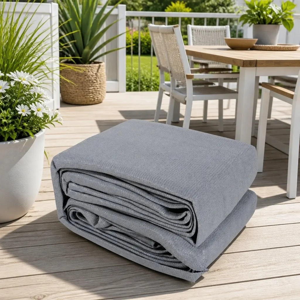 Square Shade Sail 3x3m Grey UV Protection Outdoor Patio Pool Deck Sunshade Cloth