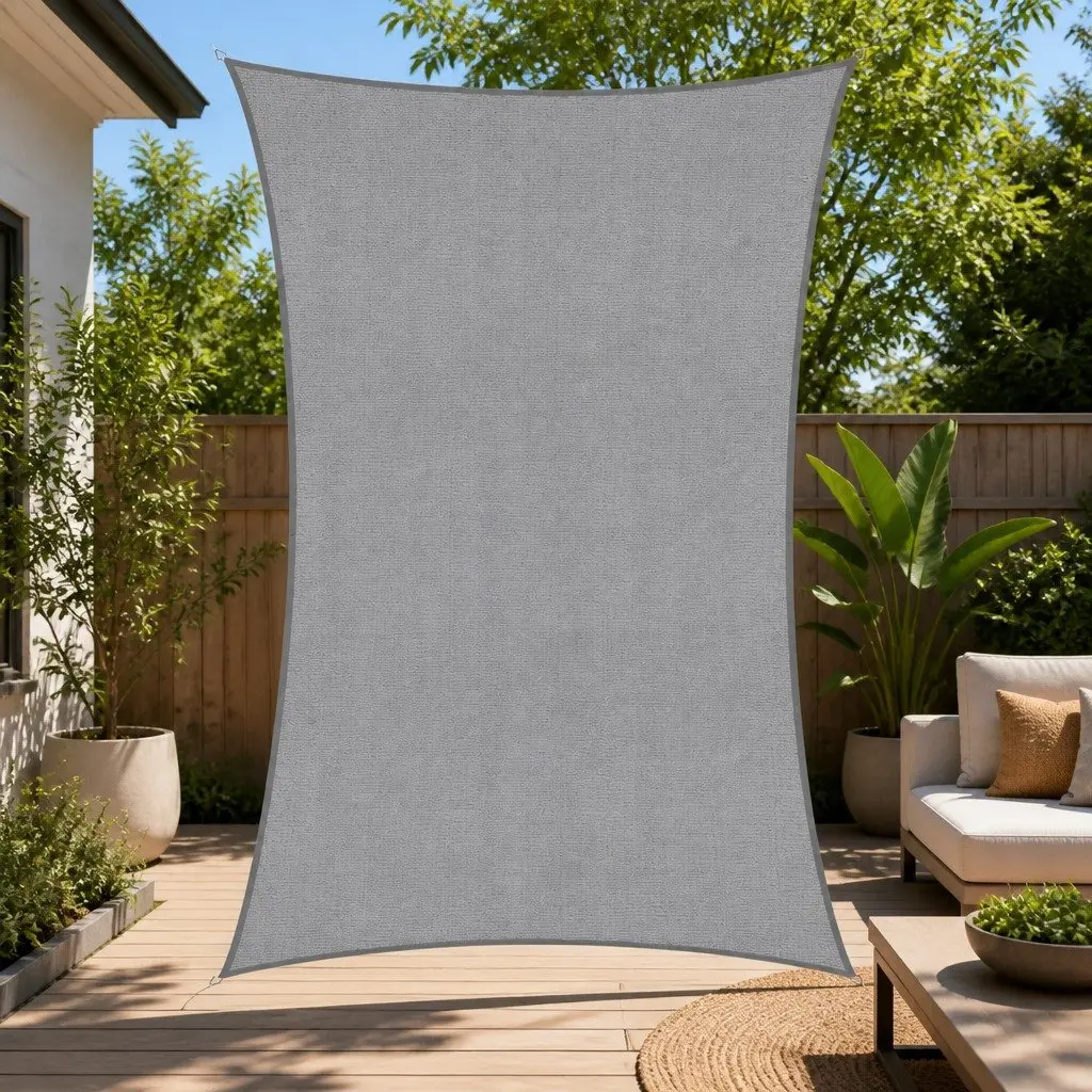 4x7m Grey Shade Sail for Outdoor Spaces