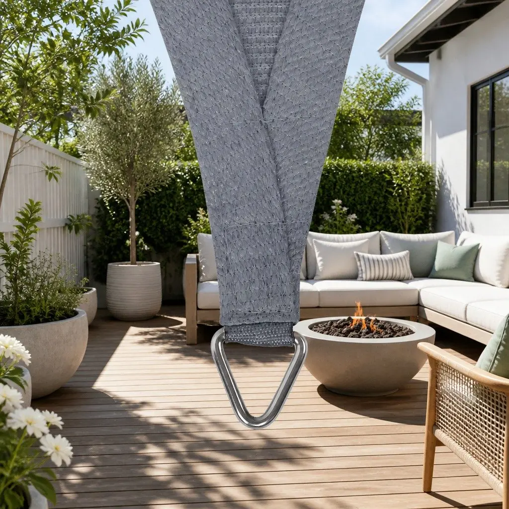 Triangle Shade Sail Grey 6M Outdoor UV Protection for Patio Pool Garden