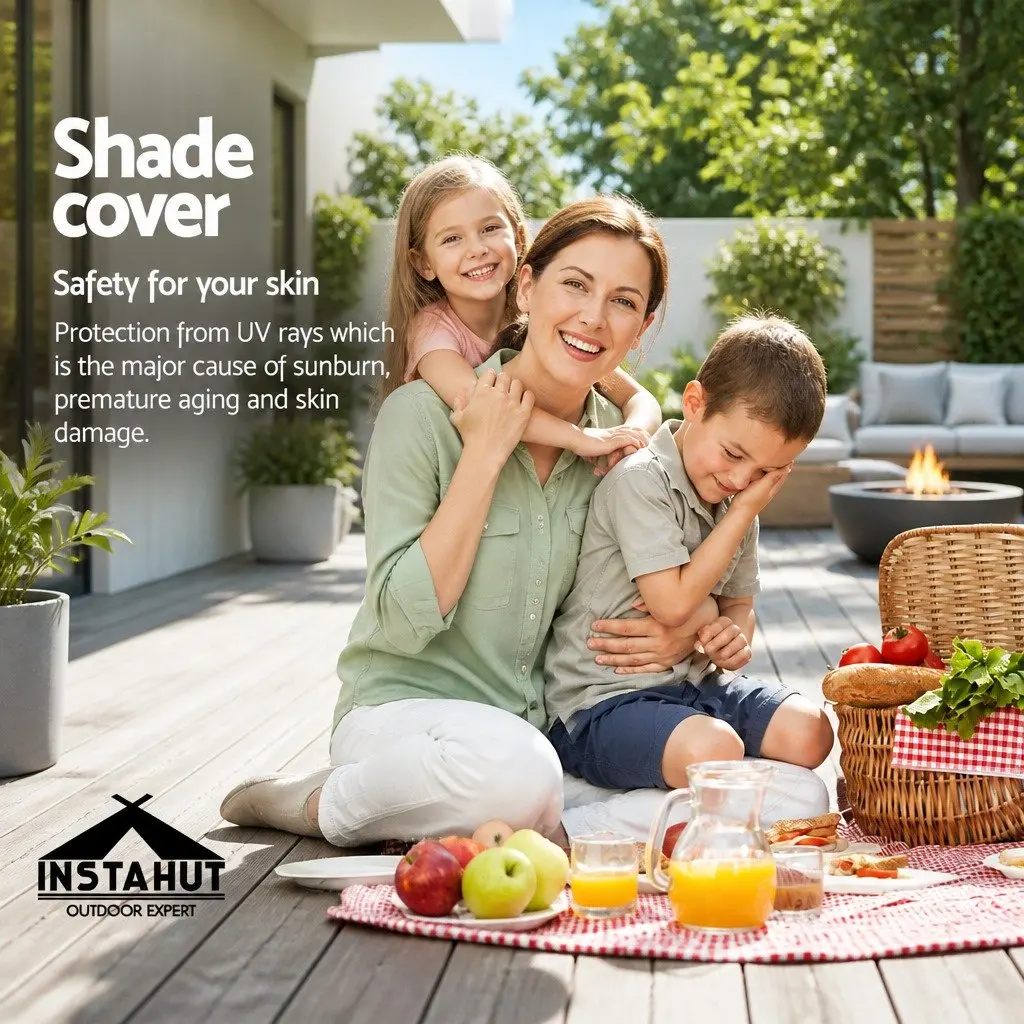 Triangle Shade Sail Grey 6M Outdoor UV Protection for Patio Pool Garden