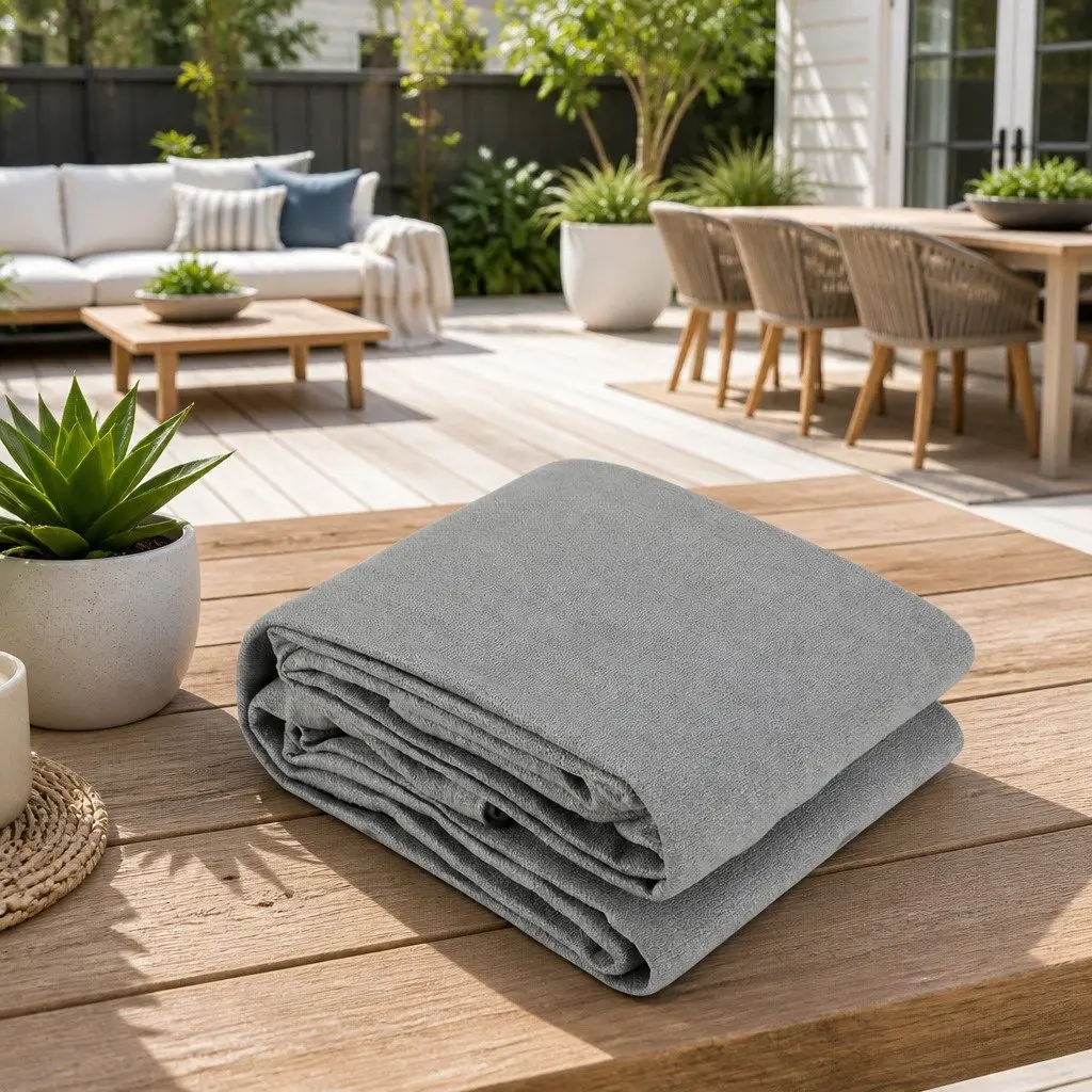 Shade Sail Cloth Rectangle Grey 5x6m Outdoor Sun Canopy