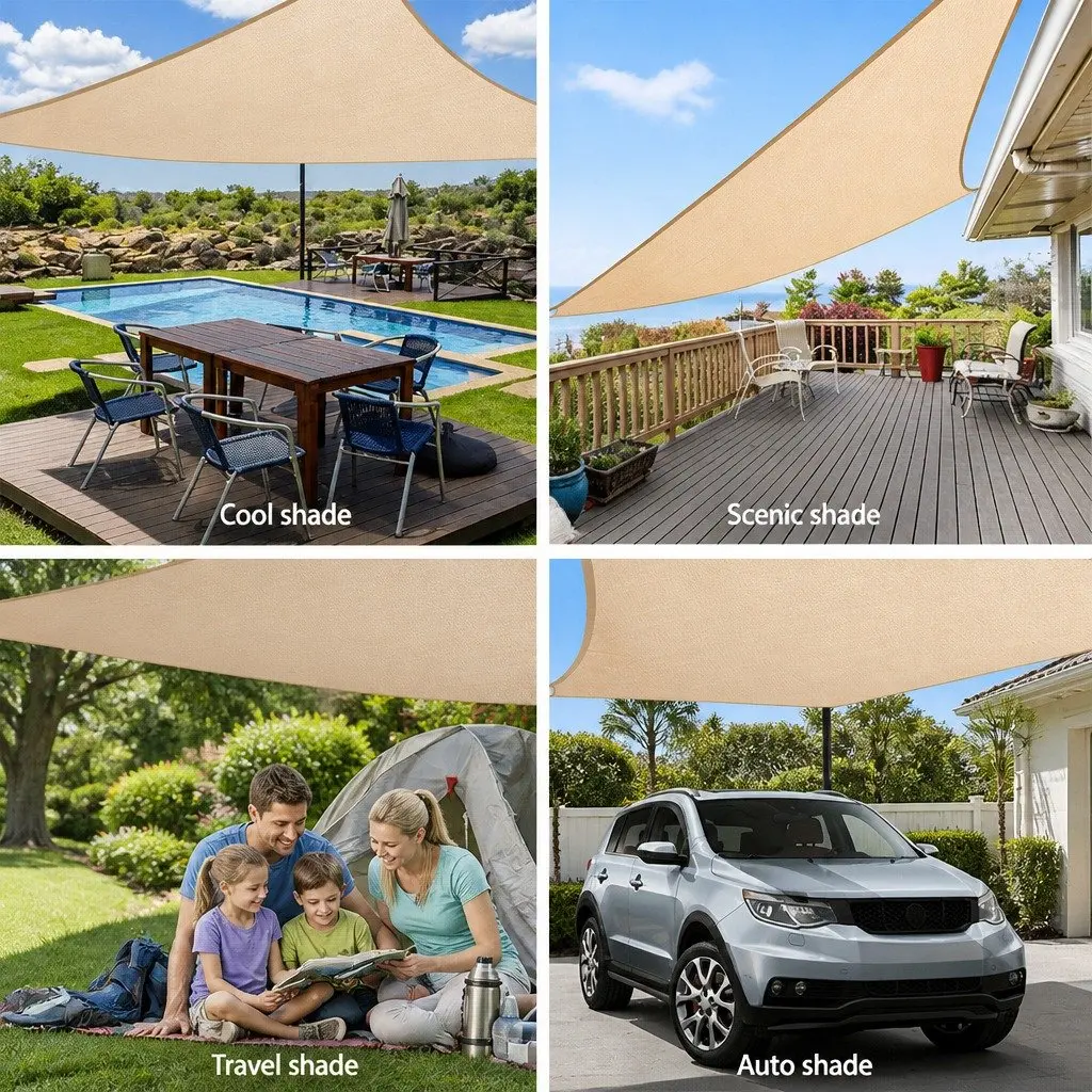Rectangle Sunshade Cloth Sand 2.5x3m UV Protective Shade Sail for Outdoor Garden and Patio
