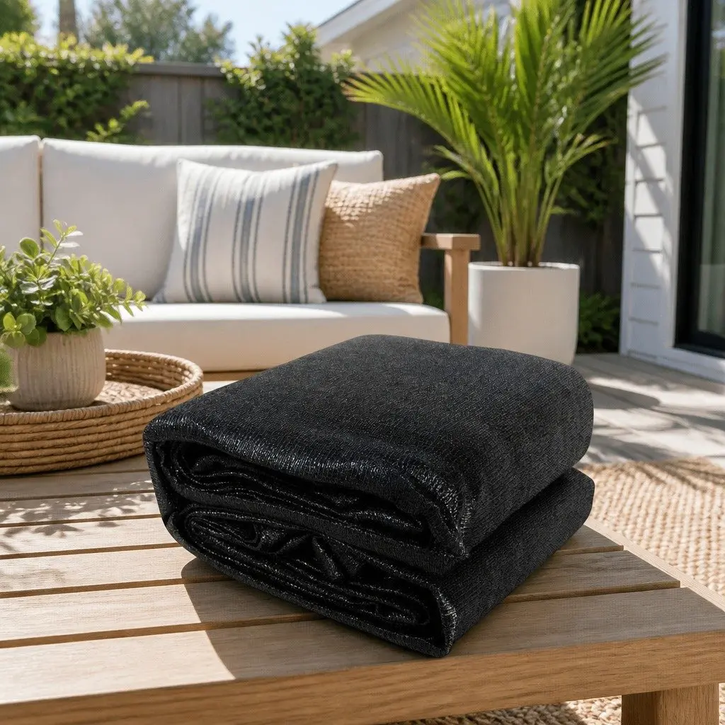 Shade Sail UV Protection Rectangle 3x6m 280GSM Black Outdoor Patio Deck Pool